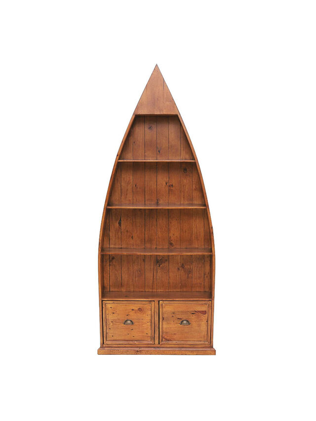 Villiers Reclaimed Wood Boat Bookcase