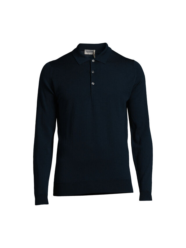 Belper - Extra Fine Long Sleeve Merino Wool Polo Shirt