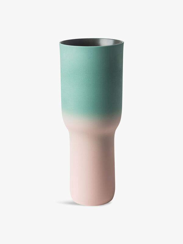 Vase Sherbet Small Green Pink