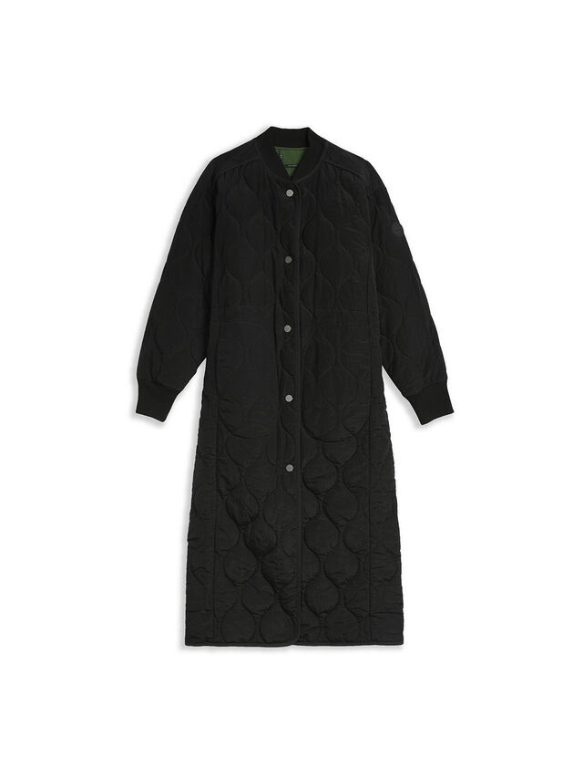 AVVERII Long Length Onion Quilted Bomber Coat