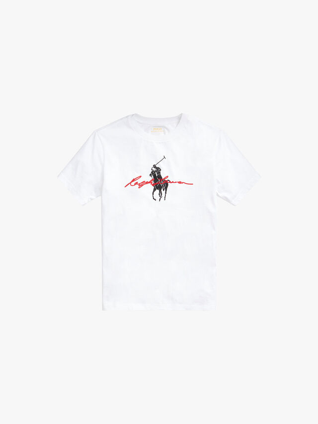 Large Pony and Script T-shirt