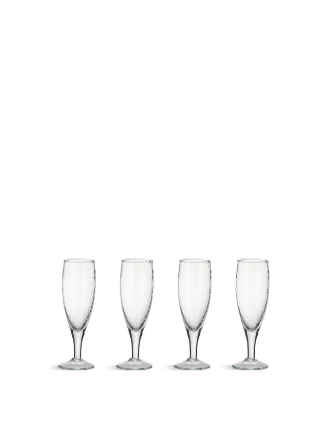 Yala Hammered Champagne Glass Set of 4