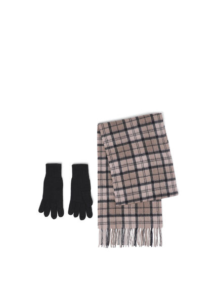 Barbour Wool Tartan Scarf & Glove Gift Set
