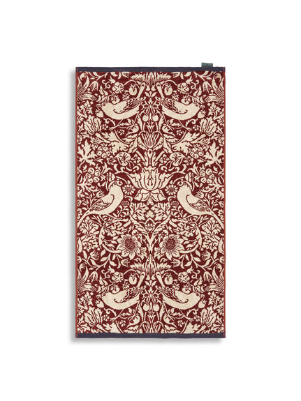 Strawberry-Thief-Bath-Towel-Red-Morris-and-Co