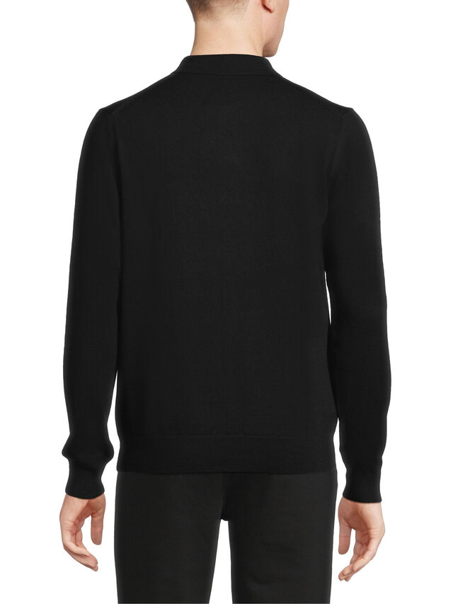 Long Sleeve Knitted Polo Shirt