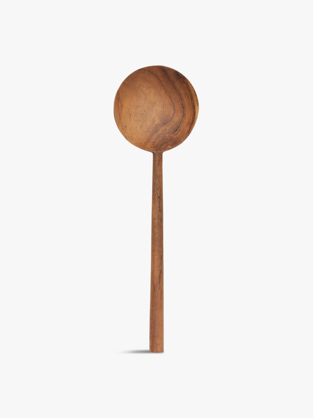 Reclaimed Teak Root Wood Round Spoon L