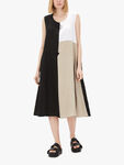 Fari Colourblock Linen Zip Detail Dress