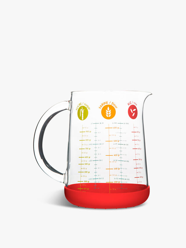 Glass Measuring Jug with Silicone Base 1L