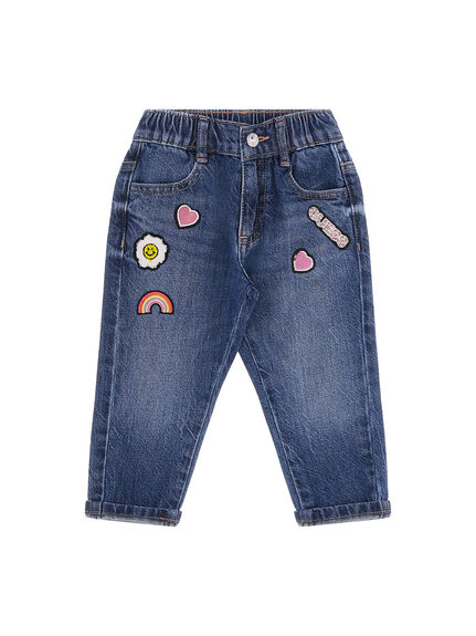 Denim Mom Jean With Patches