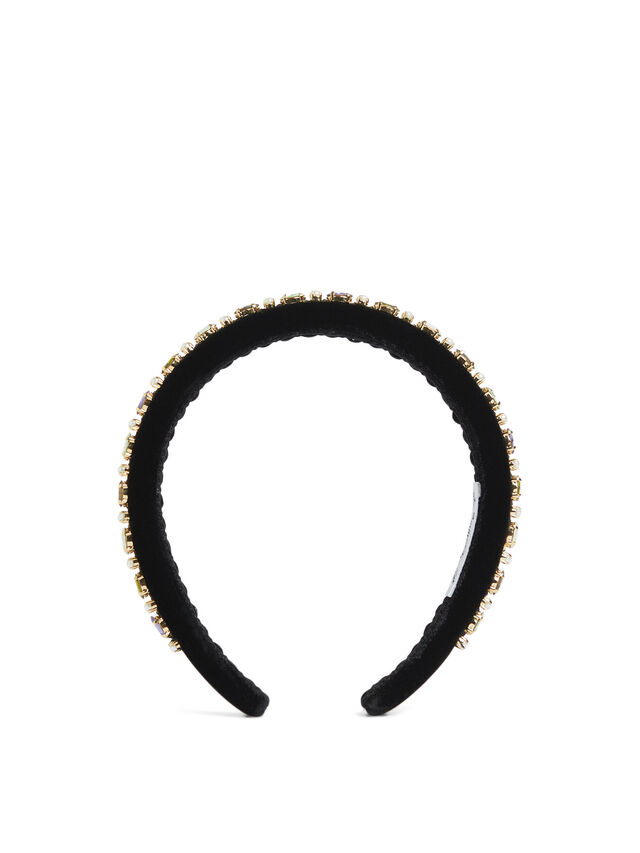 Crystal Row Padded Velvet Headband
