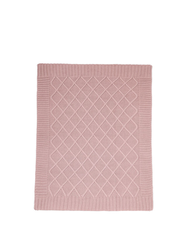 Blanket Dusky Rose Cable Dusty Rose