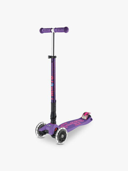 Purple Maxi Deluxe LED Foldable Scooter