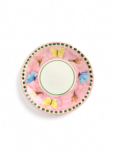 Materia Decorated Butterfly Dessert Plate