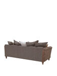 Darwin Extra Large Pillow Back Sofa, Leather and Fabric Mix