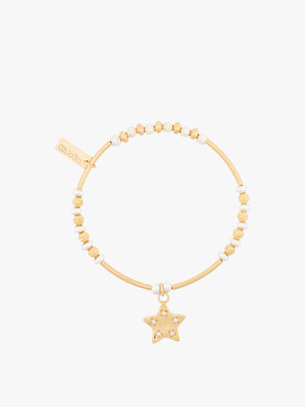 Gold and Silver Sparkle Star Bracelet