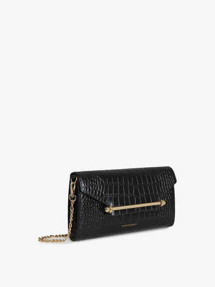 Multrees Wallet On A Chain Embossed Croc