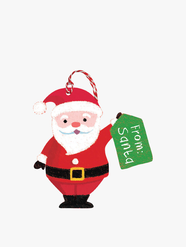 Santa Set of 6 Gift Tags