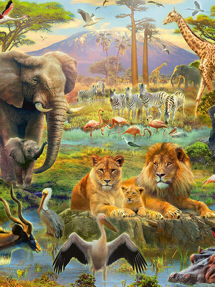 Animals of the Savanna Puzzle 200pc