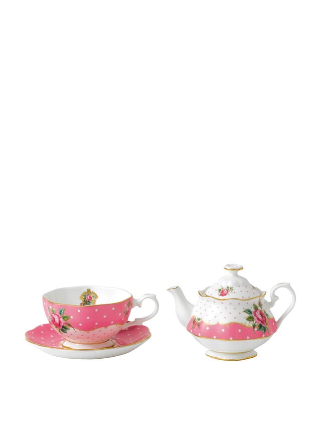Cheeky Pink Vintage Tea for One