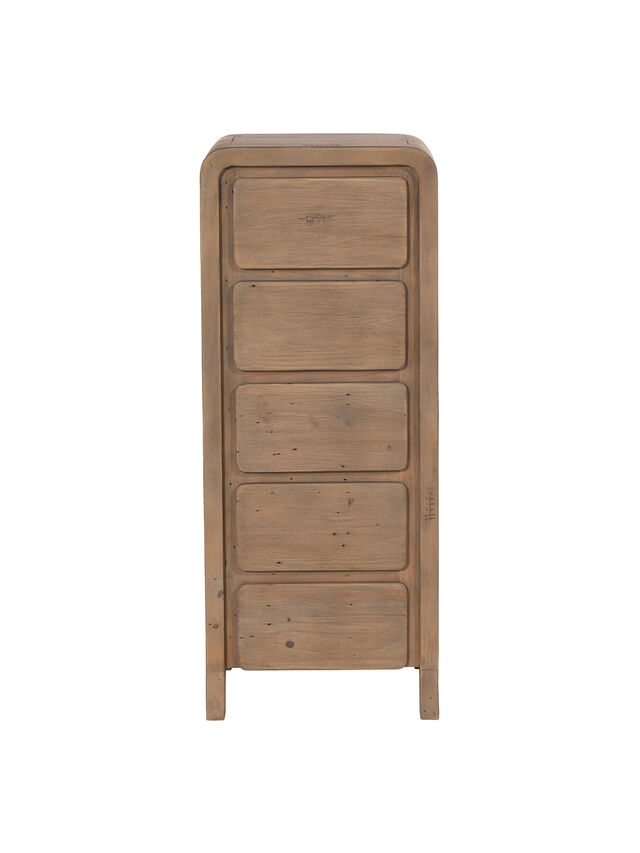 Tosca Reclaimed Wood 5 Drawer Tall Cabinet