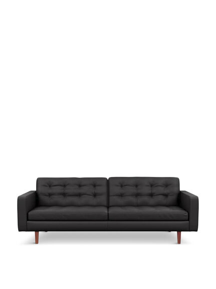 Hepburn 4 Seater Sofa In Grain Leather Graphite