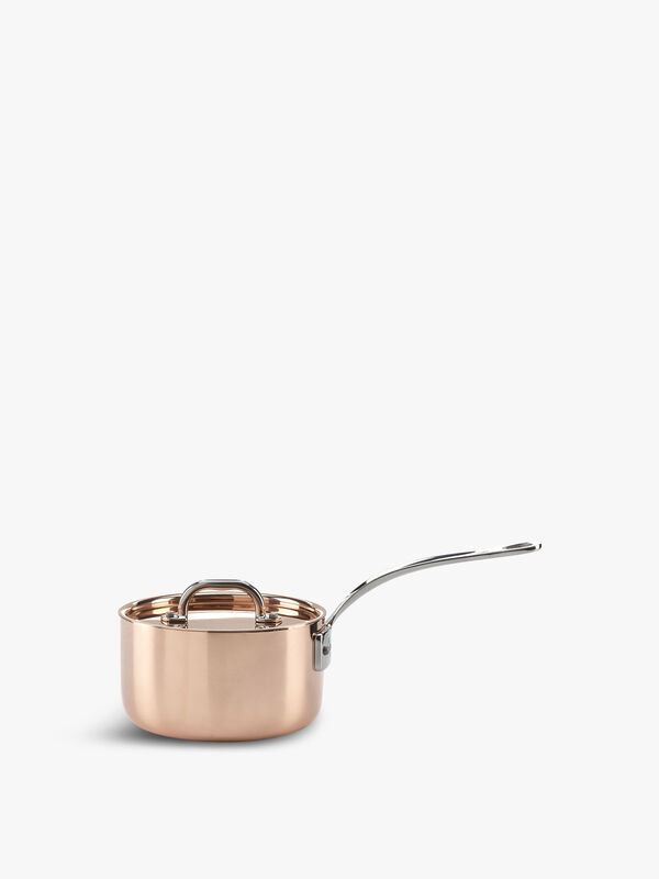 Copper Induction Saucepan with Lid 18cm