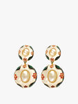 Vintage Moschino Enamel and Mother of Pearl Earrings