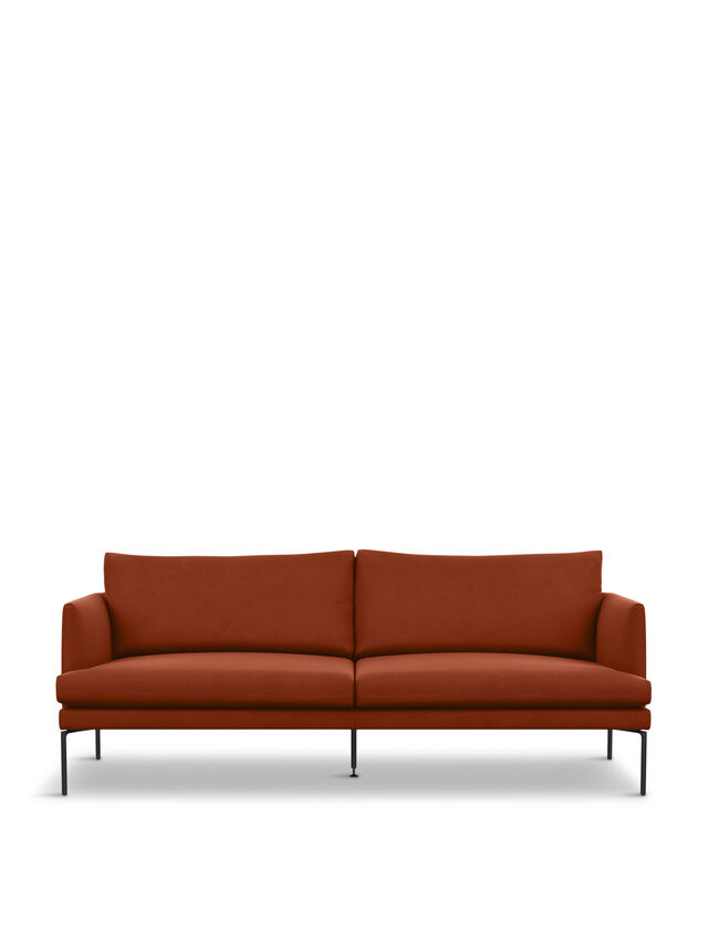 Matera 3 Seater Sofa Nobilis Velvet Rust
