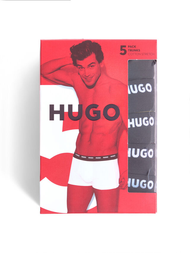 Five-Pack Of Stretch-Cotton Trunks With Logo Waistbands