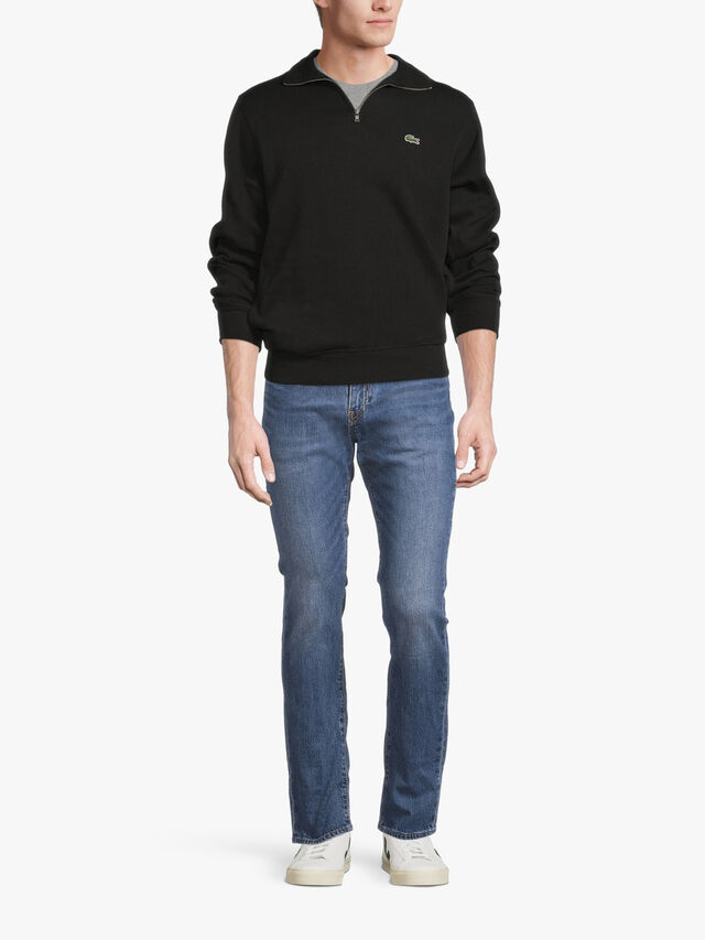 Zip Collar Cotton Sweatshirt
