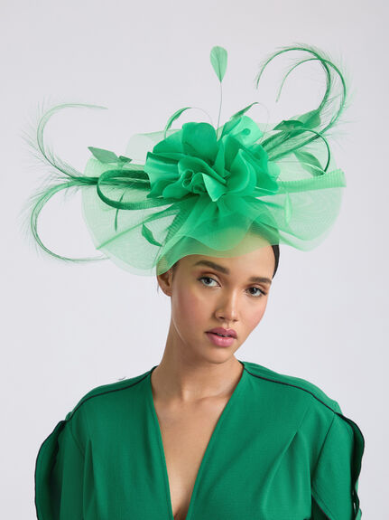 Large Flower and Quills Crin Fascinator