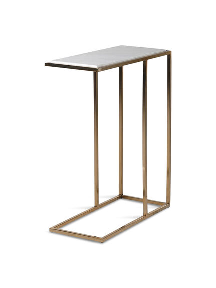 OCCASIONAL  Large Gold curved console table