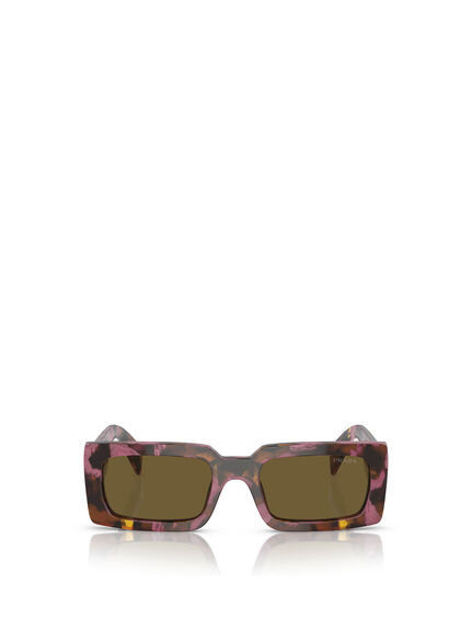 PR A07S Rectangular Slim Frame Acetate Sunglasses
