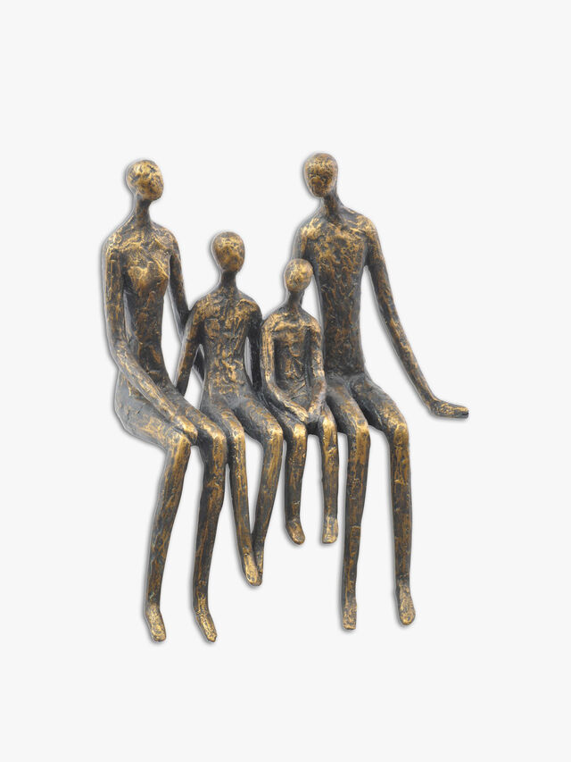 Sitting Family Of Four Shelf Sculpture