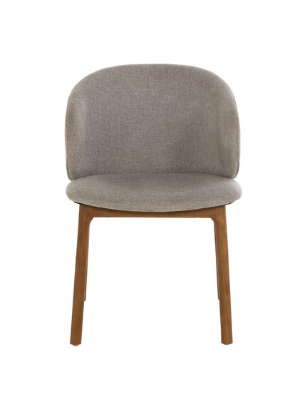 Ren Grey Fabric Curved Dining Chair