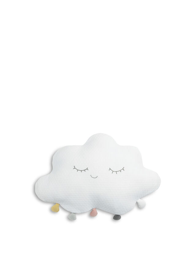 Cushion White PomPom Cloud