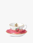 Cheeky Pink Vintage Teacup and Saucer