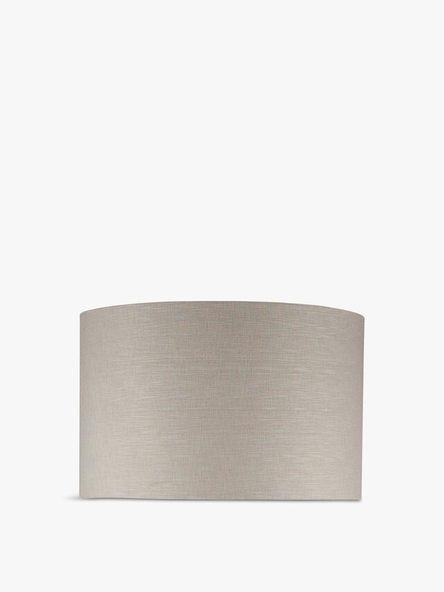Pacific Grey Linen Drum Shade 35cm, Grey Linen Lamp Shade Uk