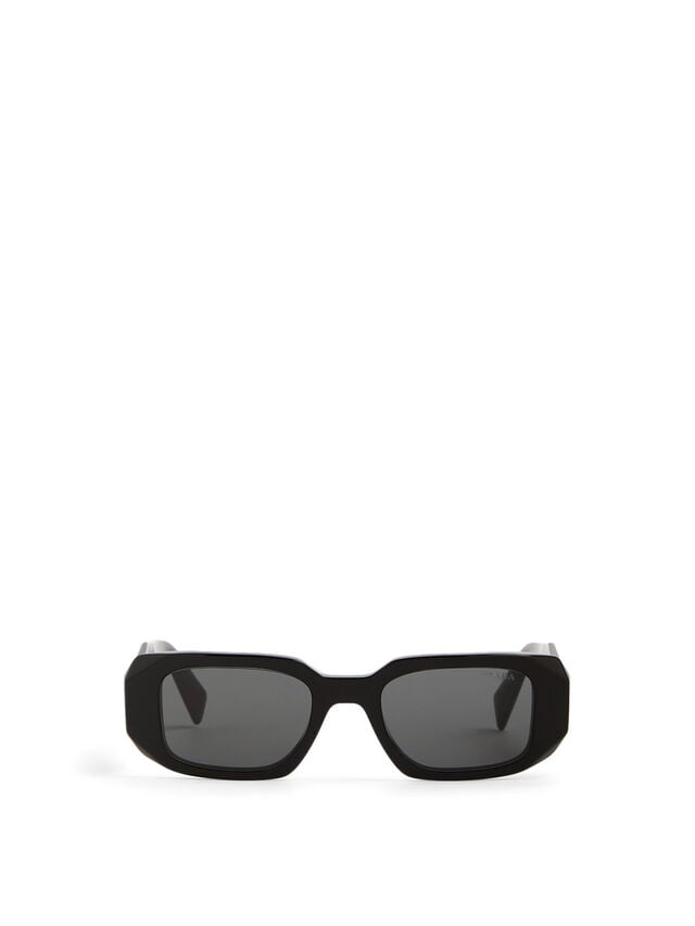 Slim Frame Acetate Geometric Arm Sunglasses