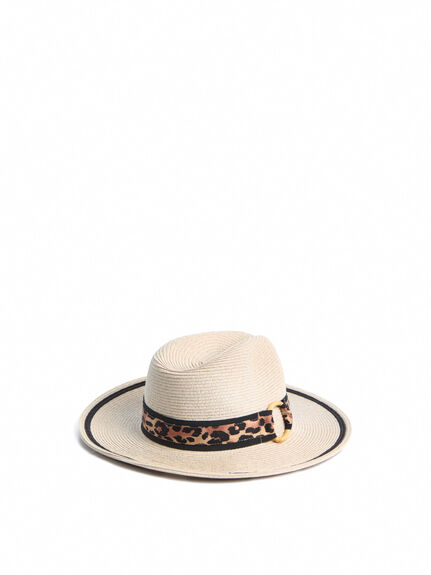 Leoni  Straw Fedora Hat