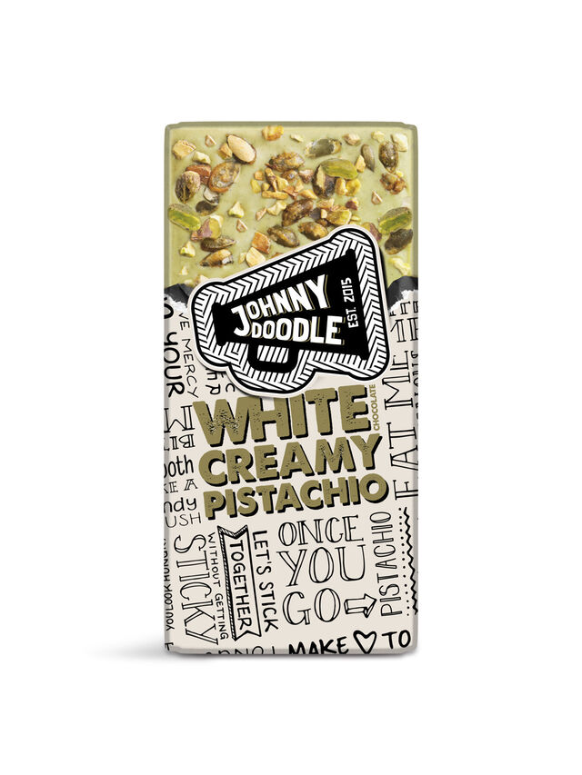 Johnny Doodle White Creamy Pistachio 150g