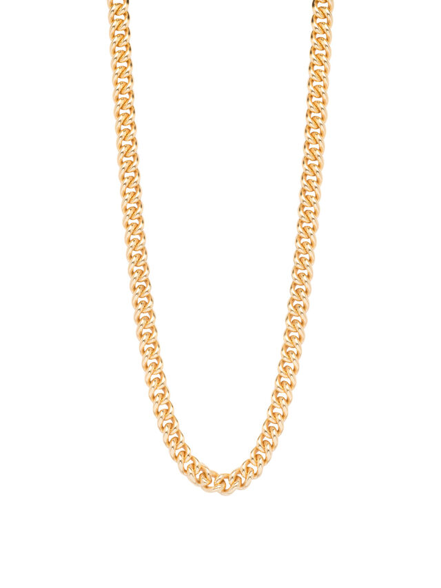Slim Gold Curb Link Necklace