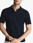 Cumbria Textured Open Collar Knitted Polo