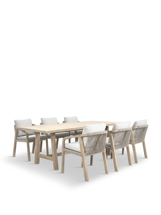 Cora 6 Seat Dining Set with Dining Table and 6 Chairs