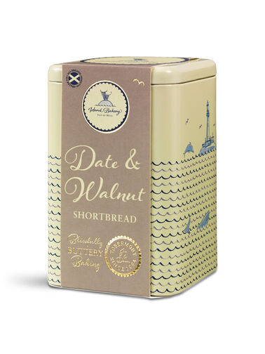 Walnut and Date Shortbread Tin 175g