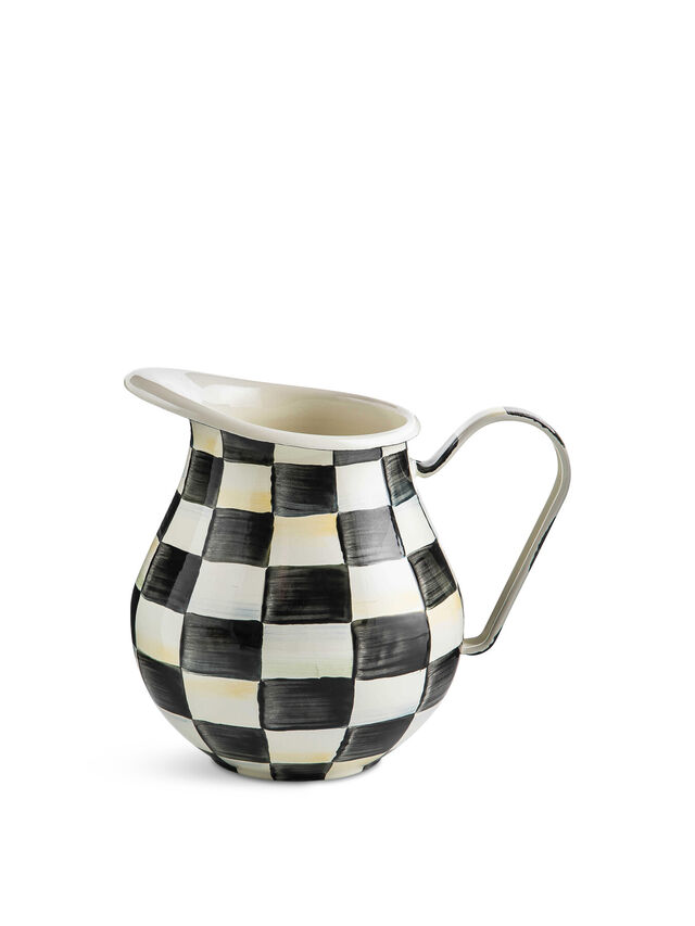 Courtly Check Enamel Pitcher