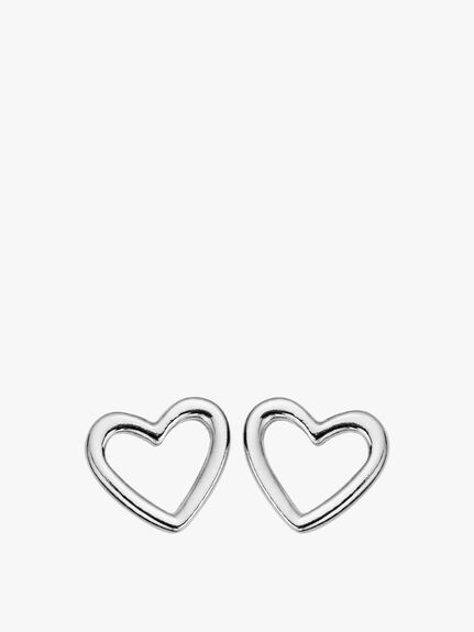 Stud Open Heart Earrings