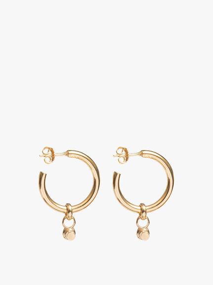 Medium Gold T-Bar Earrings
