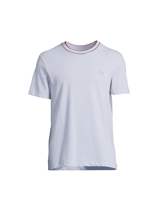 Stretch Piqué Stripe Collar T-Shirt