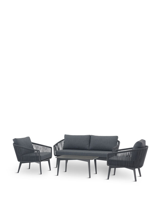 Palermo Lounge Set with 2 Seater Sofa, 2 Armchairs and Coffee Table